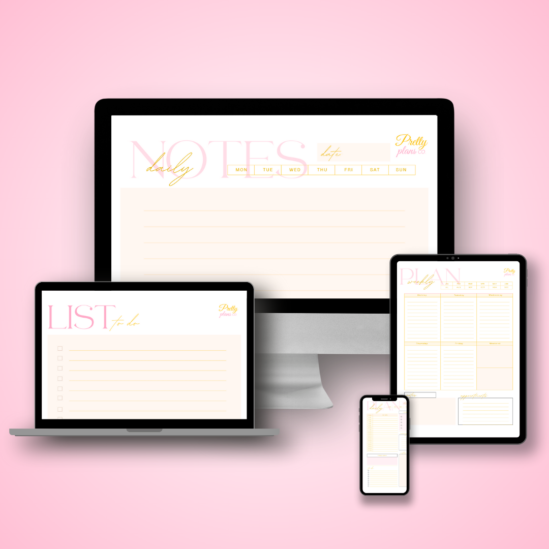 The Ultimate Undated Digital Planner Collection | Pretty Plans Co. Luxe  Bundle